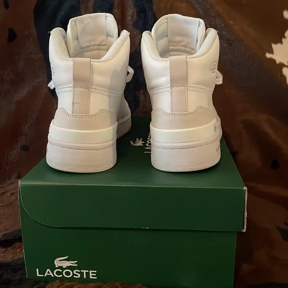 “Lacoste” White Mid Leather Sneakers! - Picture 5 of 9